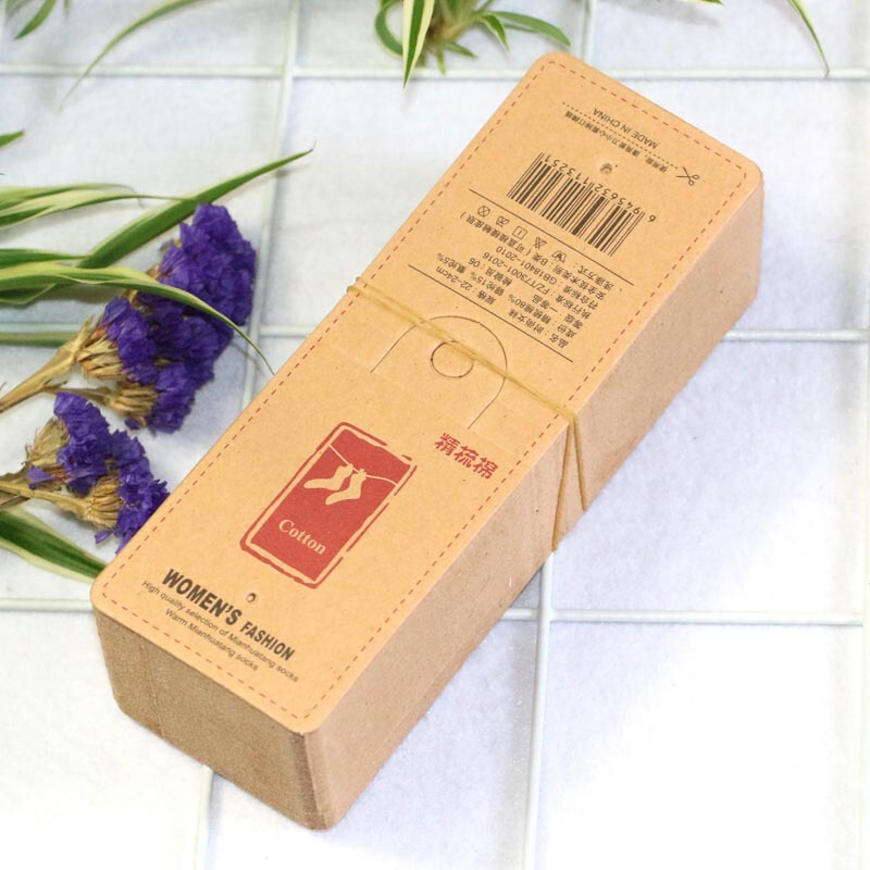 Women's socks Kraft Paper logo waist seal paper card new combed cotton tag socks spot cardboard support Women's socks Kraft Paper logo waist seal paper card new combed cotton tag socks spot cardboard support