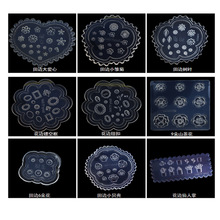 美甲硅胶模具日本田边同款指甲3D立体雕花模具BLC雏菊树叶浮雕花