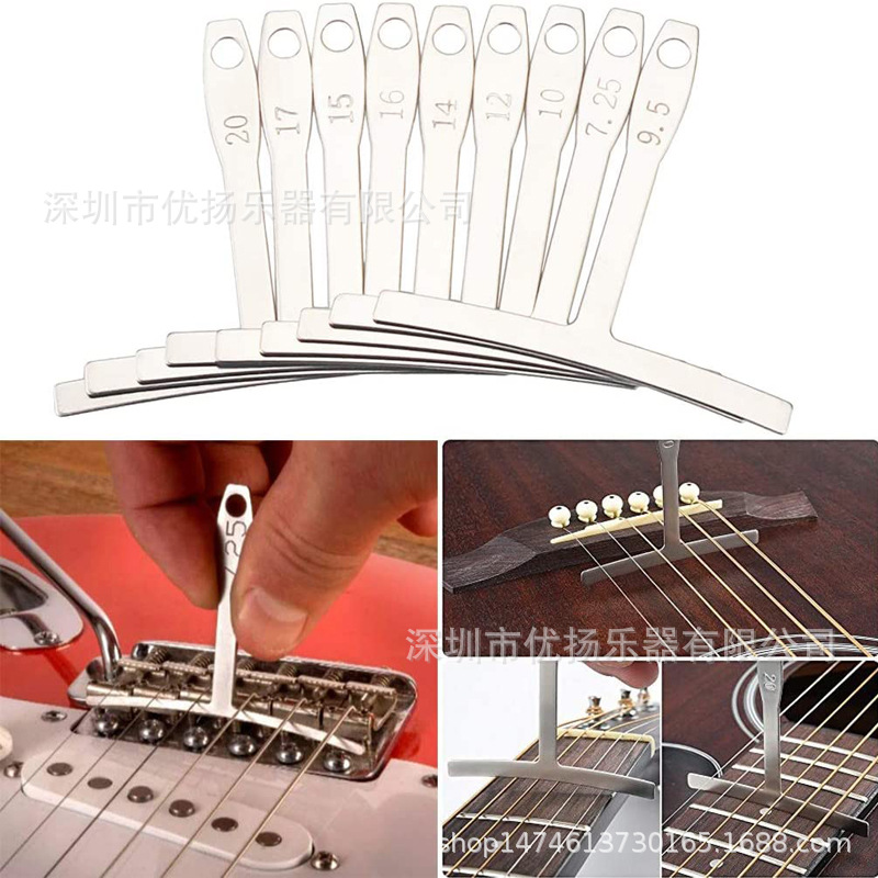 Herramienta de medición de guitarra altura de acordes regla de brecha regla diapasón Radian regla guitarra DIY herramienta de medición traje