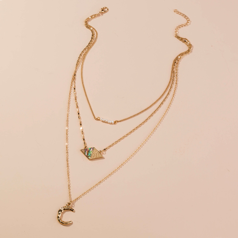 Mehrschichtige Halskette Aus Natürlicher Süßwasserperlen-abalone-muschel display picture 6