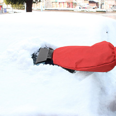 Winter Car Glass Dedicated Heating Snow Scrape Tool, Non-Damaging Multi-Function with Gloves, Ice Scrape Frost Scattering Snow Removal Tool