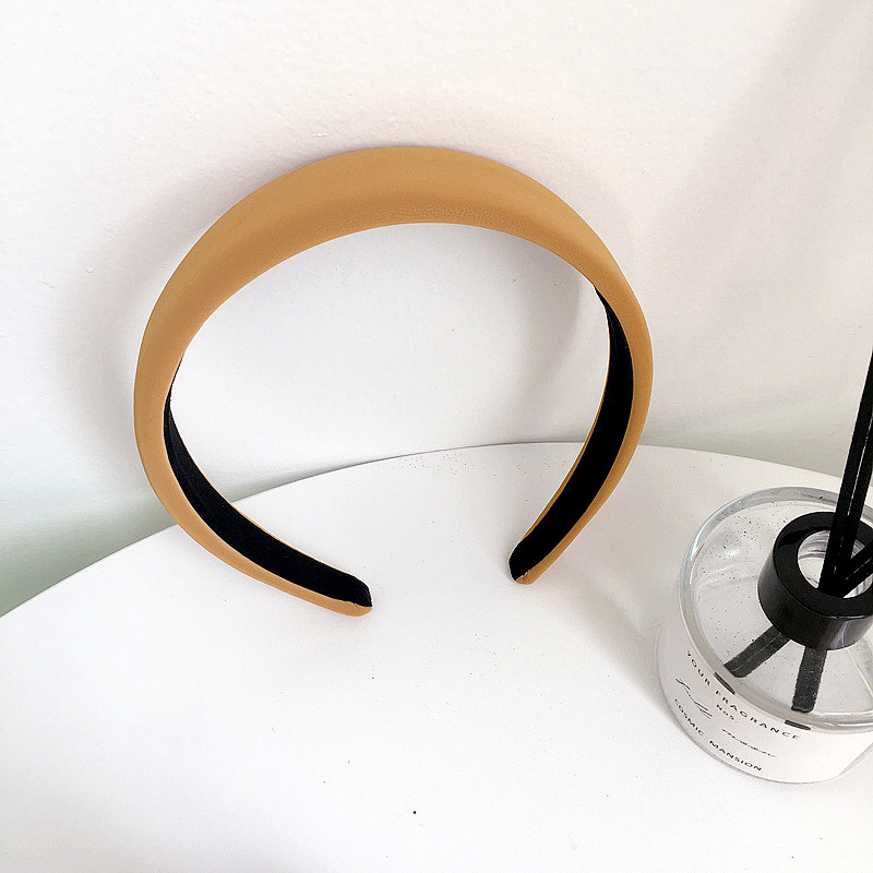 Korean New Solid Color Fabric Handmade Simple Geometric Headband display picture 9