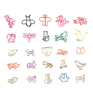 几何形状玫瑰金回形针创意造型曲别圆形回形针办公好文具