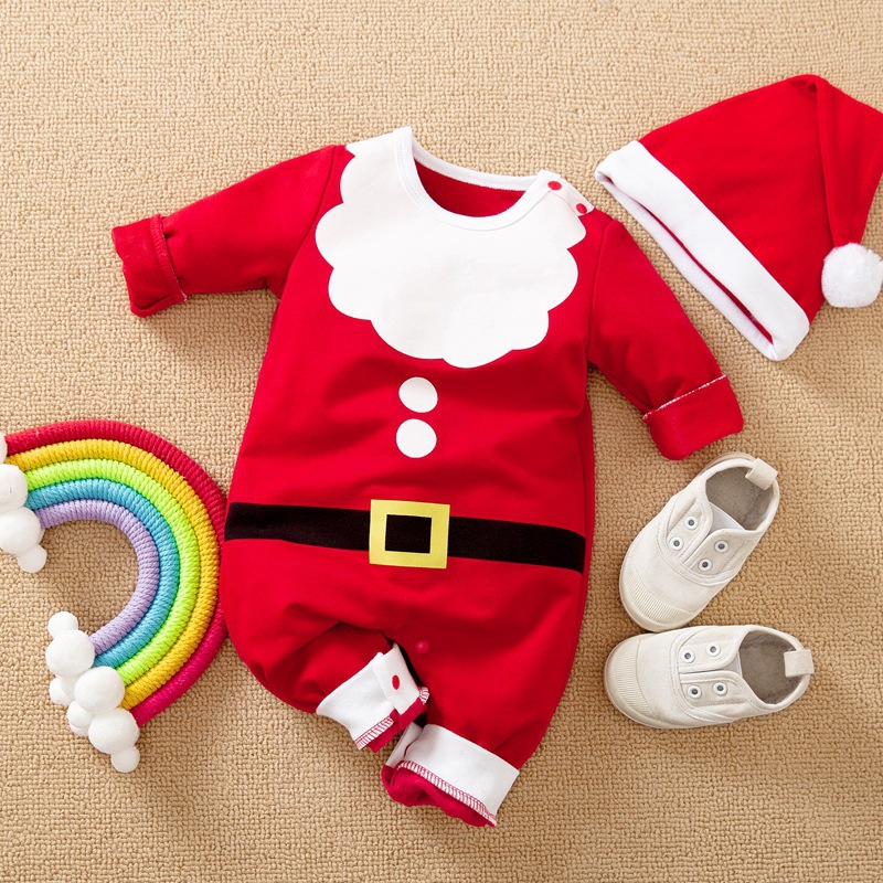 Christmas Fashion Cartoon 100% Cotton Baby Rompers display picture 3