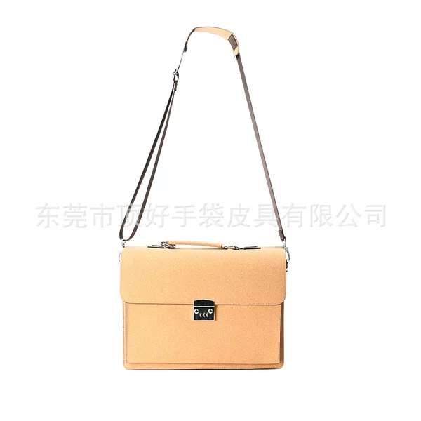 Manufacturer Customized New Fine-grained Cork Laptop Bag, Environmentally Friendly Large-capacity Water Pine Shoulder Computer Bag