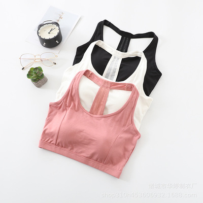 2020新款代发蕾丝无钢圈镂空美背细肩带棉打底裹胸抹胸女厂家批发|ms