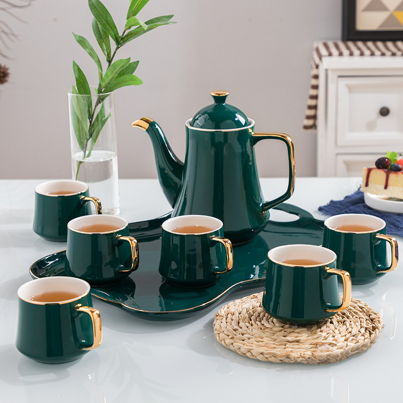 Simple Colored Gold Hand-painted Tea Set Tea Cup Travel Kung Fu Tea Set Business Gift Gift Box Portable Set Simple Colored Gold Hand-painted Tea Set Tea Cup Travel Kung Fu Tea Set Business Gift Gift Box Portable Set