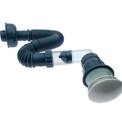 橫排省空間新款下水器 不鏽鋼全銅橫排浴室櫃橫向洗臉盆下水