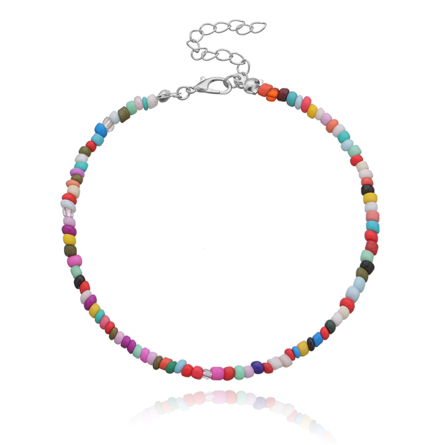 Vacances Couleur Unie Perle De Rocaille De Gros Bracelet De Cheville display picture 2