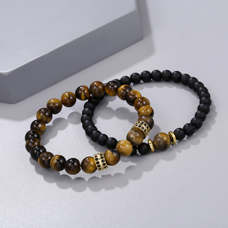 micro-inlaid spacer menu0027s fashion bracelet