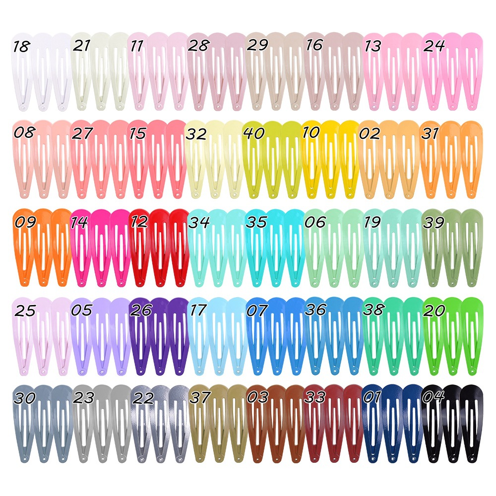 European And American Children's Color Spray Paint Water Drop Clip display picture 2