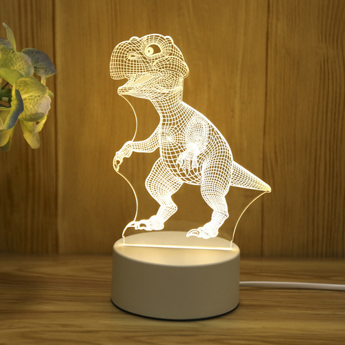 3D立体小夜灯 USB创意卡通迷你台灯卧室床头灯 亚克力定 制礼品灯