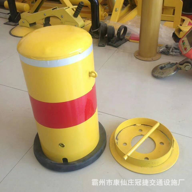 219mm加厚固定款钢管警示柱反光路桩防撞柱道口桩铁立柱
