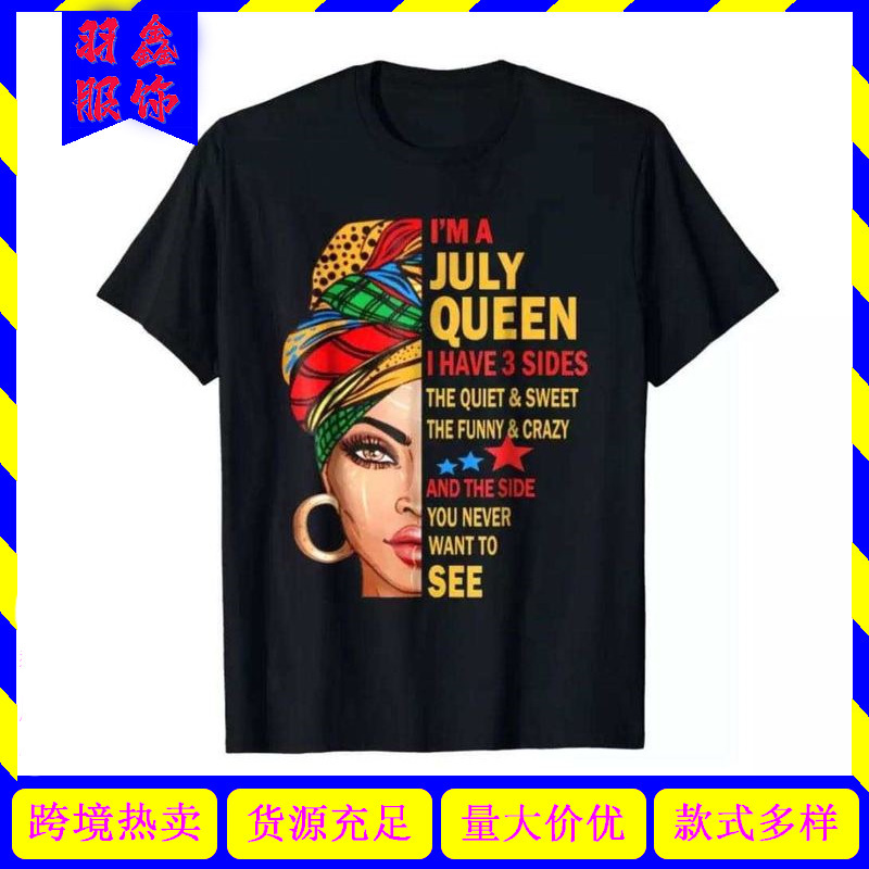 wish Amazon Juneteenth Day Slave Emancipation Day Printed Short Sleeve T-Shirt JULE QUEEN
