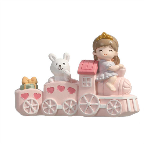 Car ornaments resin crafts small train birthday cake baking boys and girls first birthday dessert table decoration
