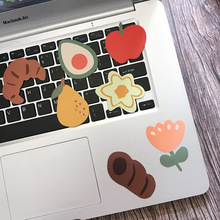 ins创意简约北欧风贴纸郁金香牛油果面包贴纸包手机电脑装饰贴画