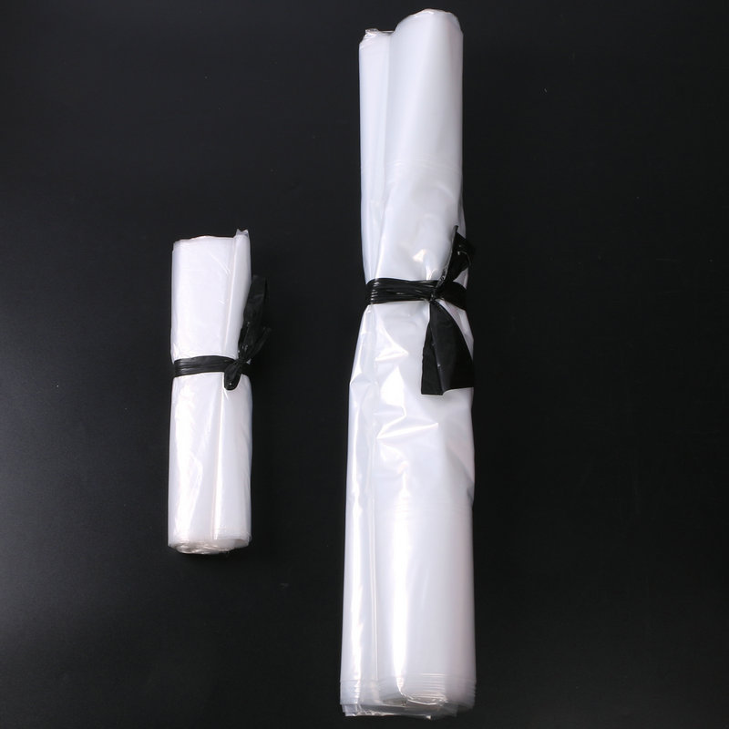 En stock PE bolsillo plano bolsa de embalaje de plástico transparente de alta presión forro interior a prueba de humedad bolsa inferior cuadrada PE bolsa