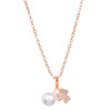 Fashionable universal brand necklace from pearl, chain for key bag , city style, internet celebrity