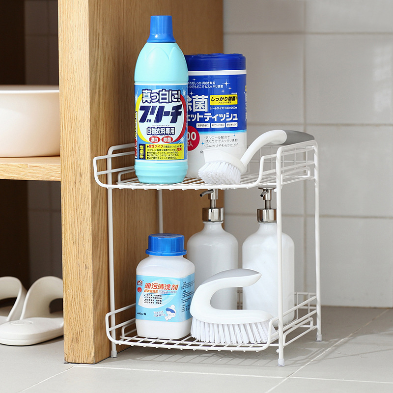 厨房置物架铁艺收纳架桌面储物架收纳筐办公室简易置物架分层架