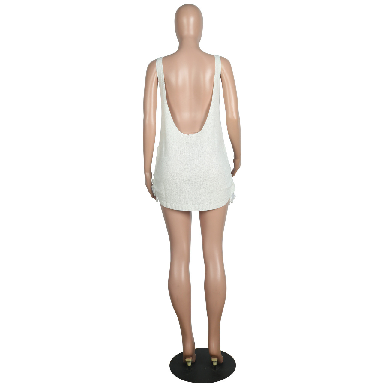 YD038 Clothing Arrival Sexy Slim-Fit Sheath Dress Backless Drawstring Strap Dress for Women