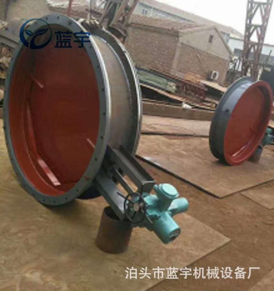 手动减速机通风蝶阀涡轮手柄调风阀圆风门手动冷风阀300型挡板阀