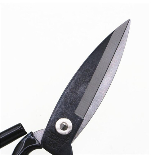 Large-head scissors, household black plastic-coated handle scissors, kitchen scissors, very sharp