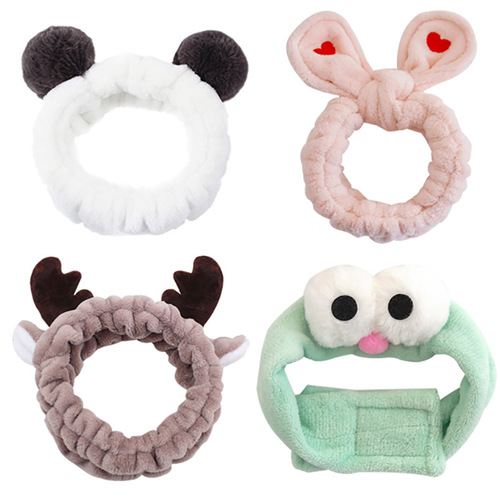 Face wash headband female internet celebrity simple Korean headwear makeup mask pressure hair bundle antler headband headband headgear