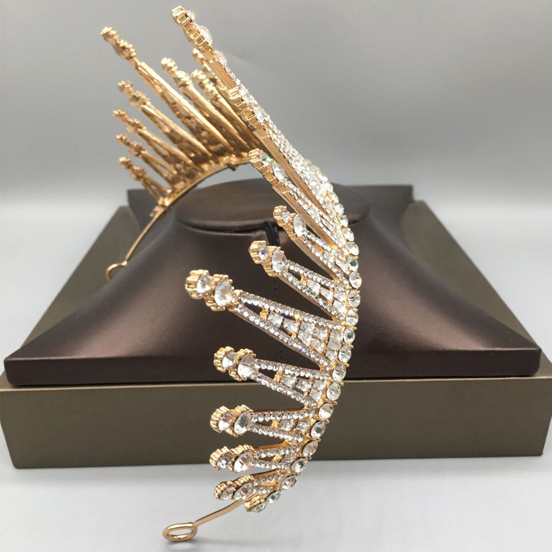 254g Weight Crown Hair Accessories Type 1 Piece Quantity Wedding, Engagement Occasion Alloy Material Crown Pattern All Seasons Season Women's Gender Plating Design Elegant, Modern Style Style Elegant Modern Style Women's Crown Alloy Plating Crown 4