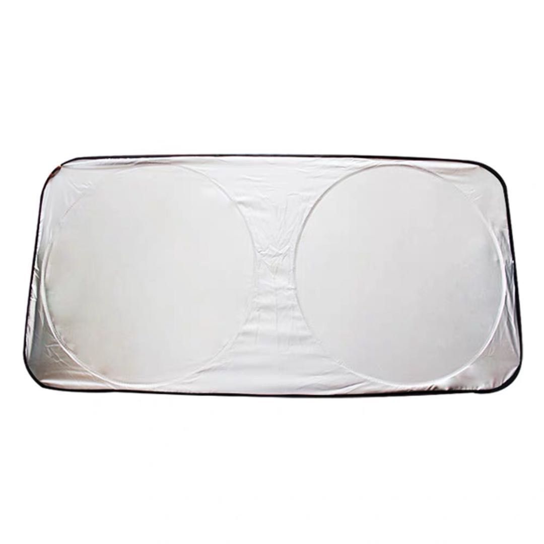 汽车遮阳挡前档 厂家直销防日晒隔热太阳挡 涂银布双圈遮阳板定制|ru