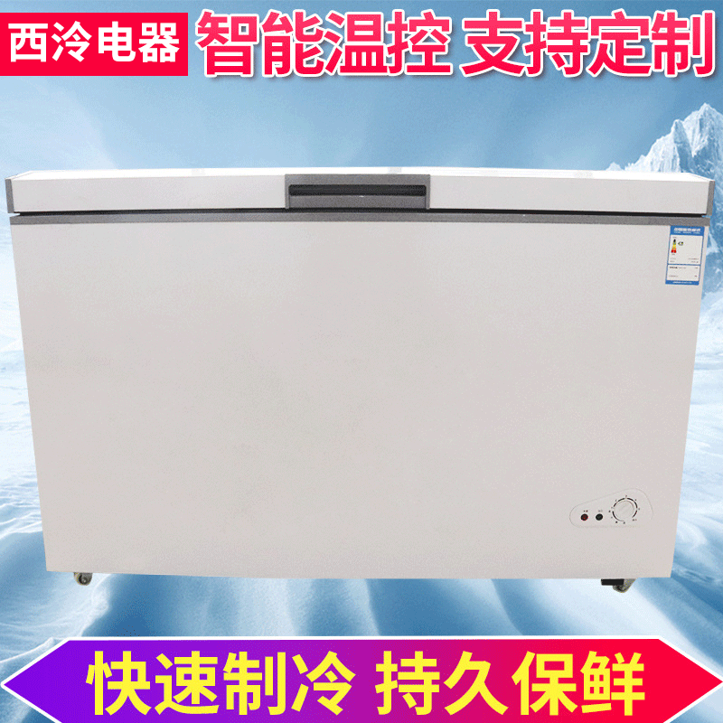 中航天商用臥式冷凍速凍冰櫃 單溫單頂開門冷藏冷凍轉換家用冷櫃