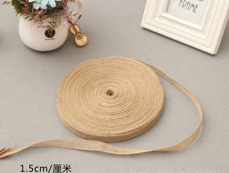 原色渔网丝麻织带