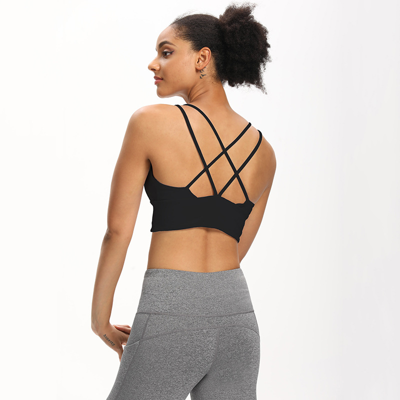 一件代發(fā)lulu同款瑜伽健身內(nèi)衣交叉舒適高強度跨境新款運動內(nèi)衣