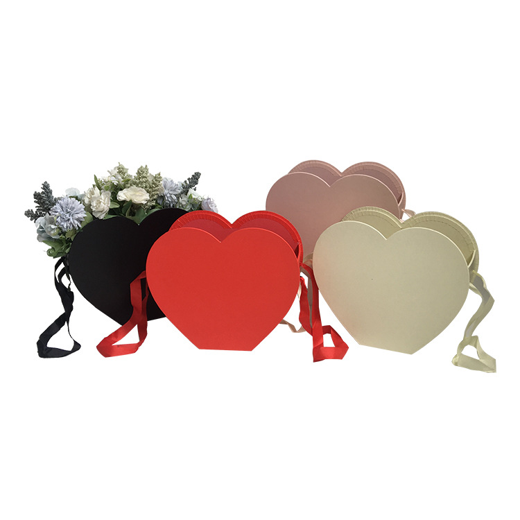 奥力派  单个心形 手提花桶 抱抱桶  鲜花礼盒   包装礼品盒 花盒