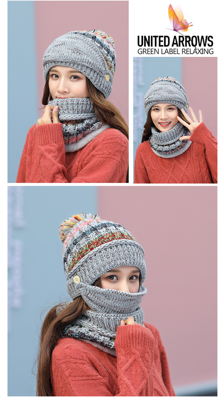 Women's Basic Retro Simple Style Monogram Pom Poms Eaveless Wool Cap display picture 1