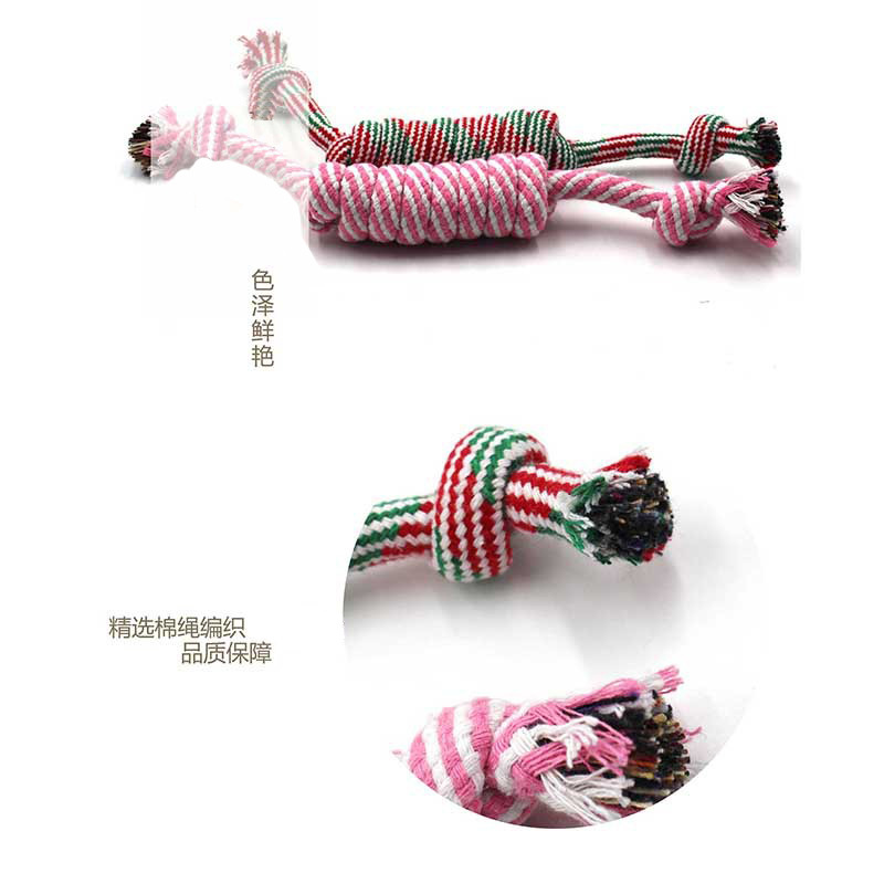 Juguete de cuerda de algodón para mascotas nudo de caramelo nudo de ratón tejido nudo gato perro diente limpieza molar juguete para entrenamiento de perros