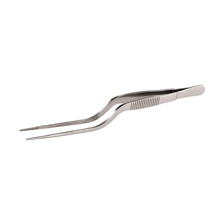 卫特斯WEITESI 不锈钢枪状镊子CR16 弯柄镊子采耳掏耳挖耳镊 16cm