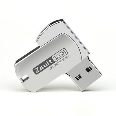 旋转U盘64GB小胖子u盘32g高速优盘3.0金属定制u盘128GB电脑USB2.0
