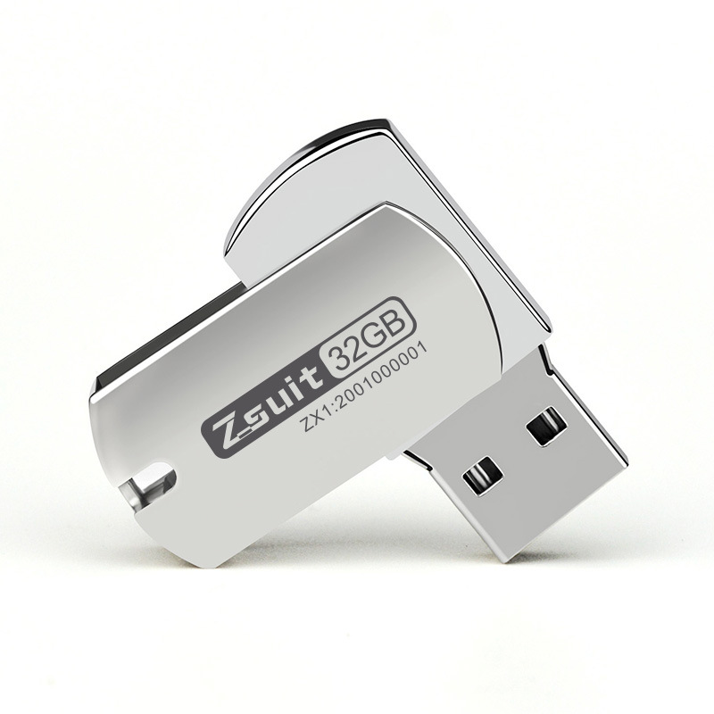 旋转U盘64GB小胖子u盘32g高速优盘3.0金属定制u盘128GB电脑USB2.0