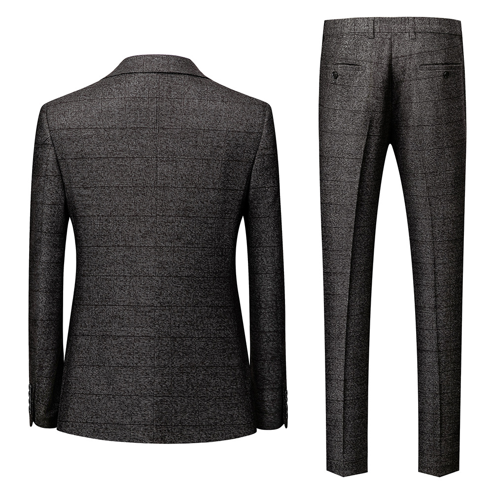 Men's Clothing Autumn and winter new men's business casual suit Korean version slim wedding suit men's three piece suit_voghion.com
