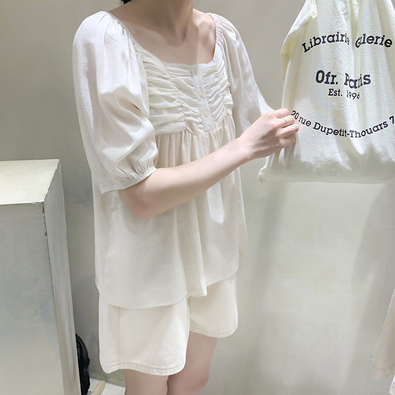 Chiffon shirt 2020 summer new pattern Women's wear T-shirts Short sleeved Elastic Easy jacket Blouse source Manufactor 8396