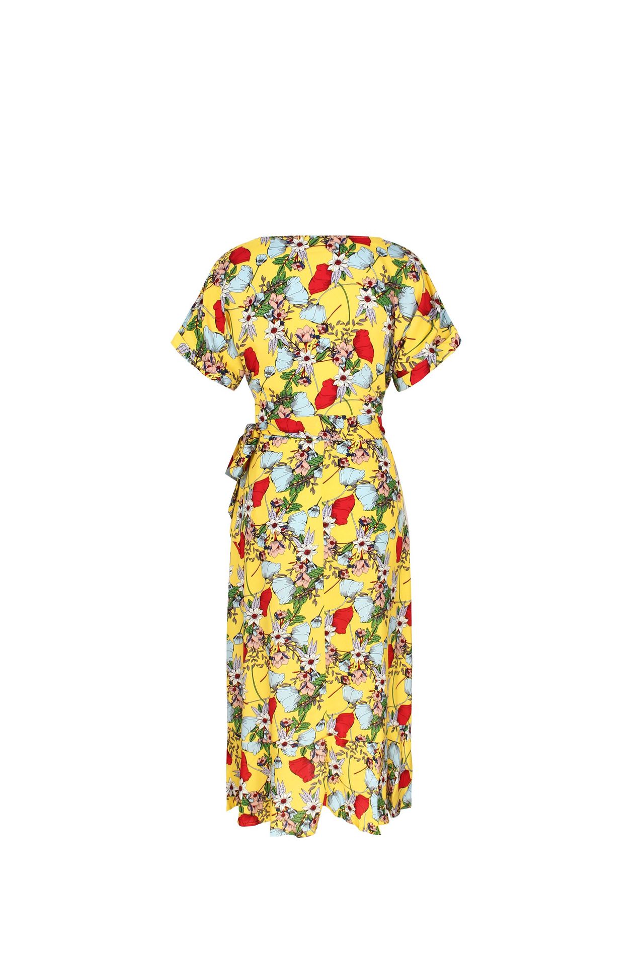 printed short-sleeved midi dress  NSDY29158