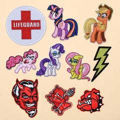 Processing new round badges, cartoon outdoor animal patches, cross-border embroidery fabric stickers