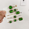 Sophisticated hairpins, retro green hair accessory, hairgrip, brand bangs from pearl, internet celebrity