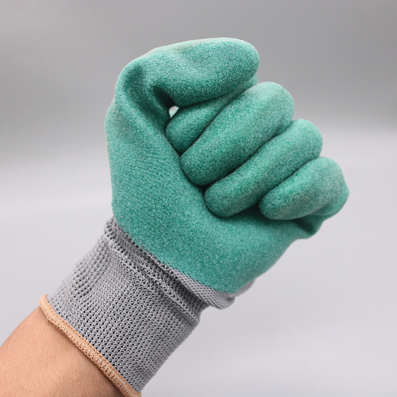 批发劳保手套pvc发泡手套 厂家批发园林作业建筑工地防护劳保手套