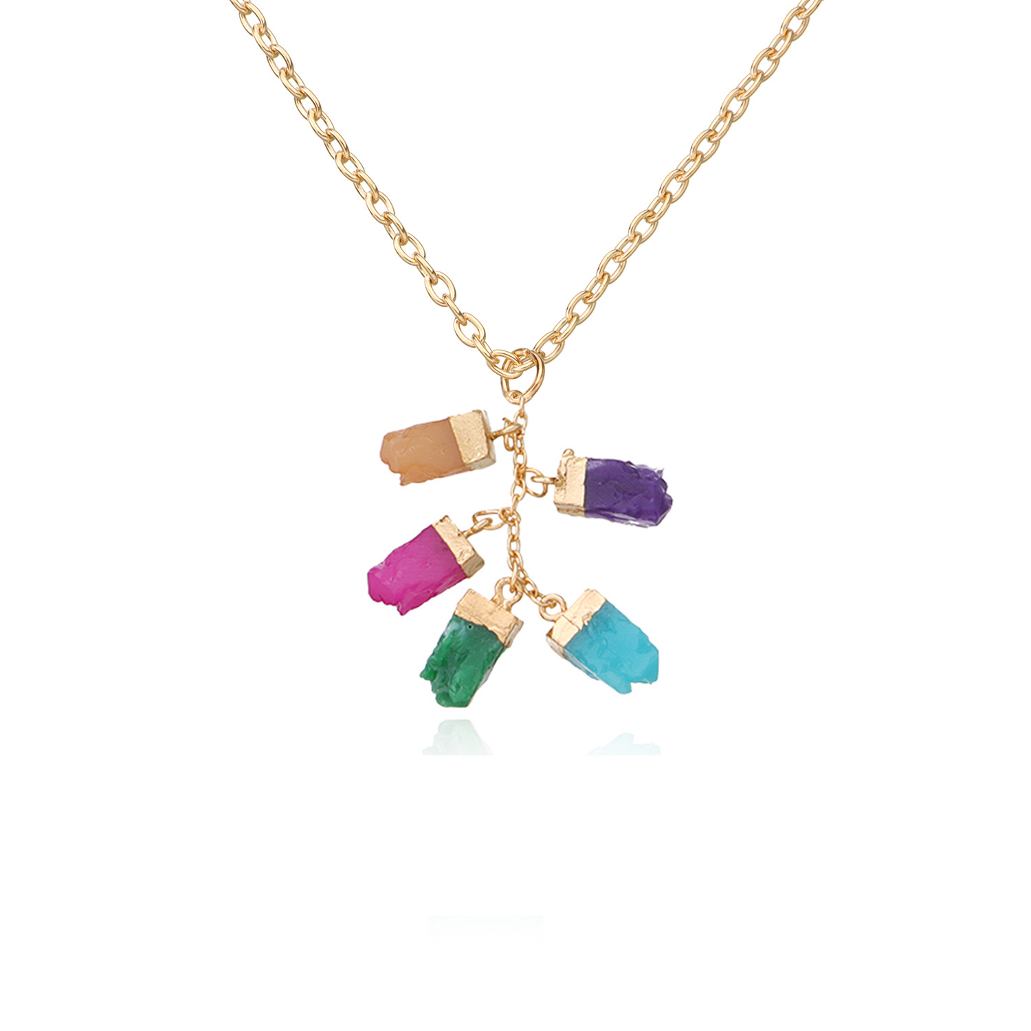 Wholesale Jewelry Lady Colorful Artificial Crystal Alloy Pendant Necklace display picture 7