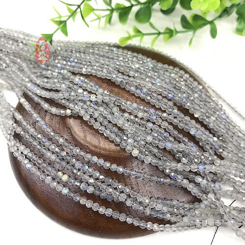 Gray Moonlight Fluorescent Stone, Beryl Diamond, Truncated Half-Finished Polish, Hairpin Tassel, DIY Accessory, Wholesale
