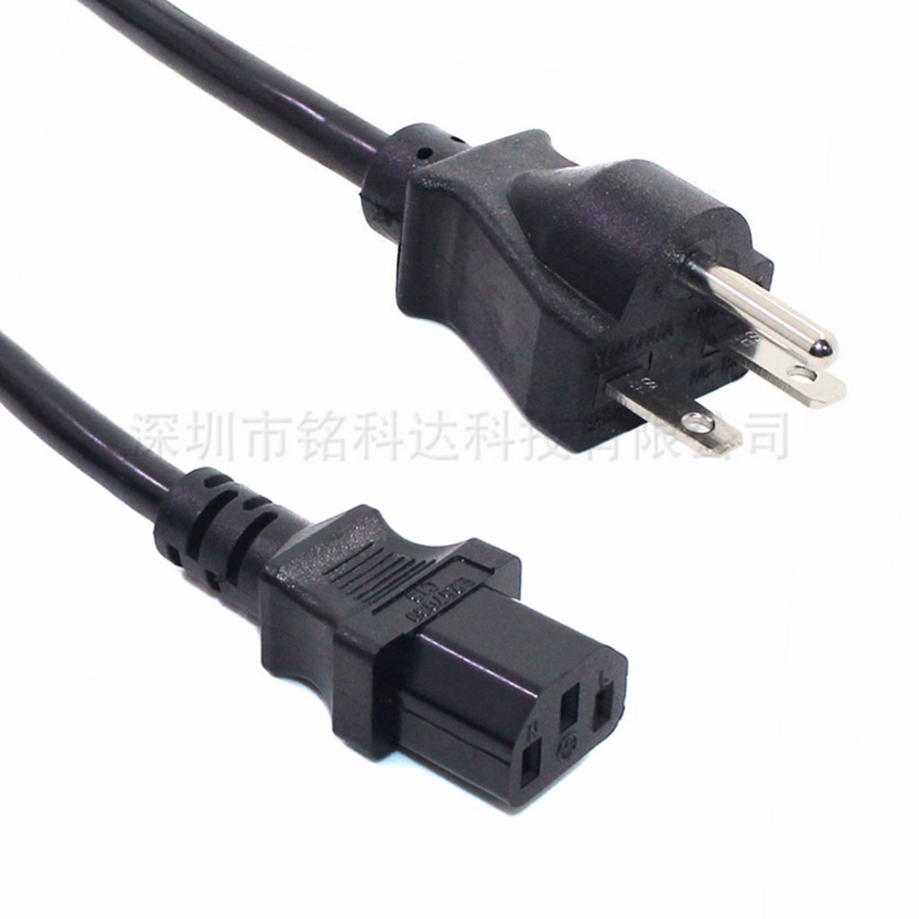 美标NEMA 6-15P插头品字尾C13电源线3米美式工业特种3孔延长线