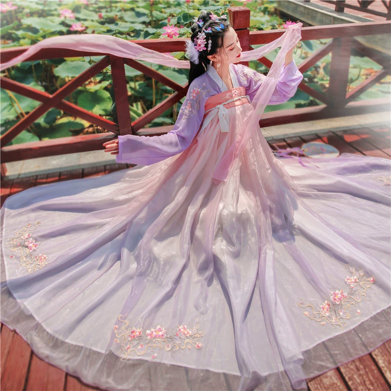 Ци грудь юбка повседневная китайская одежда