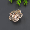 Fashionable high-end golden stone inlay, brooch from pearl, pin lapel pin, city style, flowered