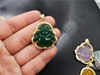 Agate stone inlay jade, pendant